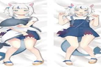 draw amine furry, dakimakura, pillow body, , amine art, fan art