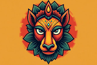 design amazing african mask logo with new concepts