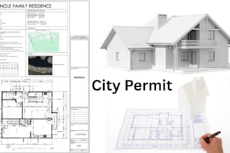 draw architectural plans, mep, structural plans, adu, stamping for city permits