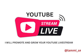 do organic promotion and grow your youtube livestream