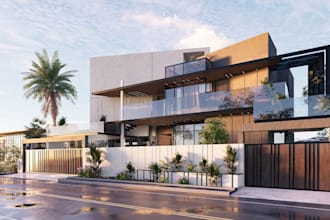 remodel 2d 3d residential plan, cgi exterior, villa building, elevation drawing