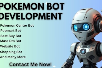 do pokemon bot for auto purchase, checkout, and restock with monitoring features