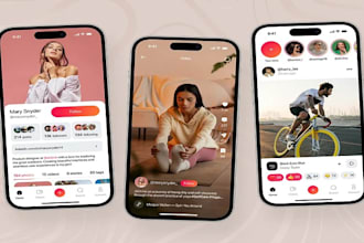 build dating app, chat app, social media app, video chat app, ios android app