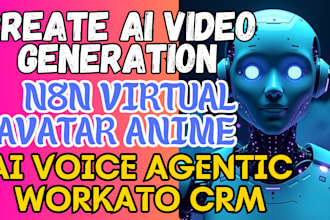 create ai video generator n8n virtual avatar anime ai voice agentic workato crm