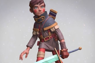 do 3d character modeling for nfts ar VR, model for printing 3d mobile game nft