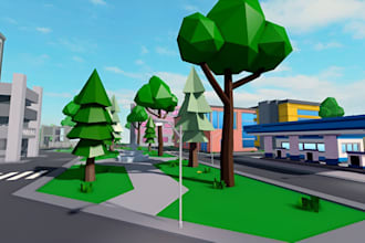 create low poly roblox maps environments in roblox