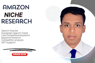do amazon niche and keyword research with competitor analysis