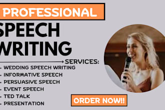 write professional conference speech, keynote presentation, business speech