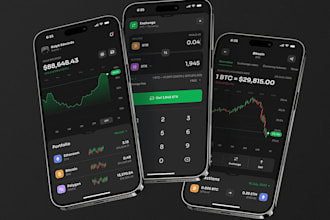 develop crypto wallet, fintech website, trading app and website, admin panel