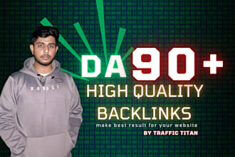 give you elite da up to 90 backlinks to elevate your website authority