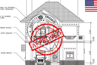draw 2d 3d architectural floor plans, site plans, mep drawings using autocad