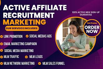 do affiliate marketing, affiliate link promotion to get real active members