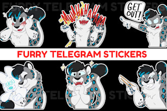 do pack of furry telegram stickers, furry sfw nsfw animated GIF crypto stickers