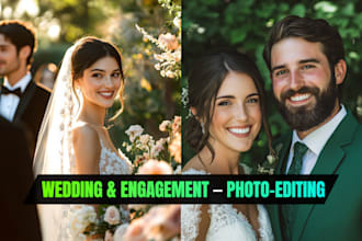 edit wedding or engagement photos for a perfect look