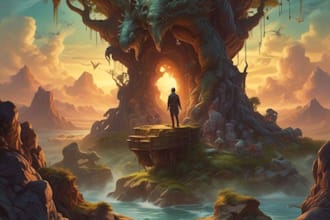 create fantasy art book cover illustrations