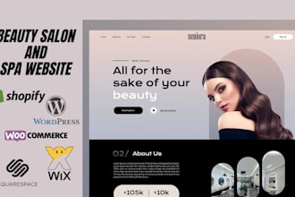 build beauty salon spa skincare makeup massage therapy cosmetics website