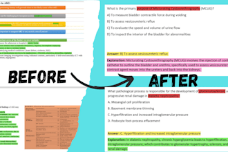 convert your boring medschool slides into high yield questions with explanation