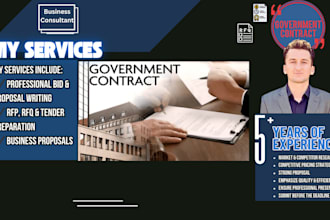 write pro bid, rfq, rfp, tenders, and proposal writings