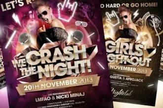 design eye catching flyers for events, parties, businesses, and promotion