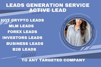 supply hot and new cryptocurrency, forex, investor, and depositor leads