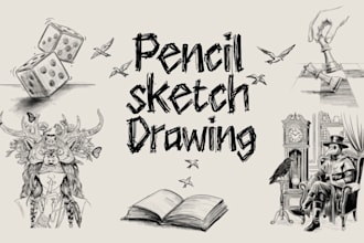 drawing pencil illustration ,product or object pencil sketch