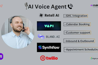 develop ai voice agent, ai calling, vapi, sales bot, bland, retell, eleven labs