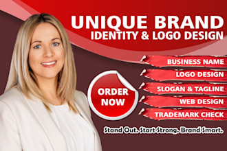 create magnetic brand name logo design slogan web design for your business