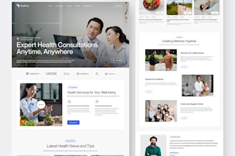 design medical  healthcare pharmacy therapy dental website with  booking
