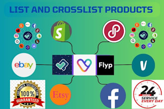 list and crosslist products on poshmark, ebay, depop, vinted, walmart