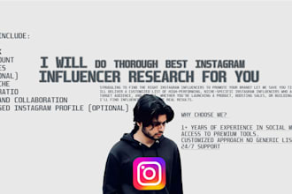 do thorough best instagram influencer research for you