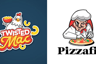 design burger, pizza, chef, bbq, fast food, restaurant logo
