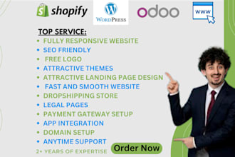 expert in designing shopify stores and wordpress stores