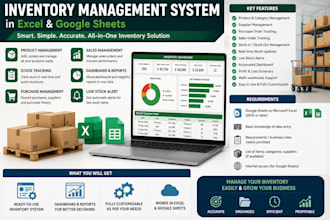 create a custom inventory system in excel and google sheets