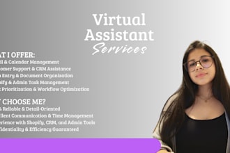be your reliable virtual assistant for admin tasks and customer support