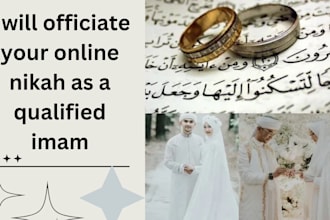 officiate your online nikah as a qualified imam