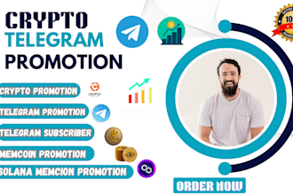 grow cypto telegram promotion, cypto telegram marketing, telegram subscriber