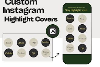 create custom instagram highlight covers