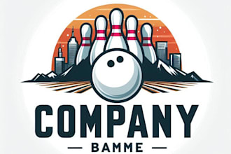 modern and awesome dental, bowling, academy logo