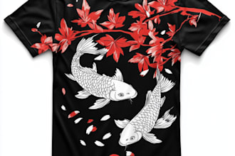 create stunning japanese style tattoo t shirt design