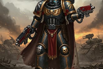 paint warhammer 40k, warhammer character according to your idea