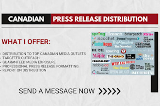 do canadian top media outlet press release distribution