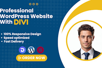 design your wordpress website using divi builder and customize it