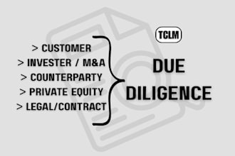 do professional due diligence and minimize risks for you