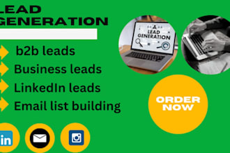 do b2b lead generation, linkedin leads, prospect list, and email list building