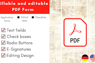 design a fillable PDF form for your business