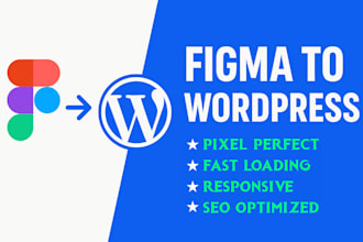 convert figma, PSD, and ai to wordpress website design by elementor pro