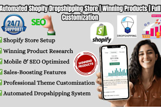 design shopify dropshipping store winning product upload website redesign