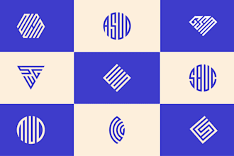 make modern minimal, luxury grid based and lettermark logo in 24 hours