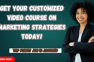 develop a customized video course on marketing strategies