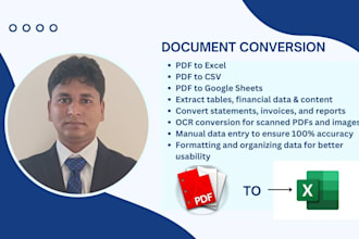 do accurate and fast PDF to excel, sheets, csv conversion
